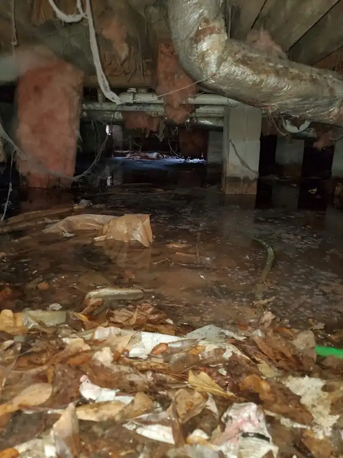 Crawl space flood assessment for Commercial Water Damage Restoration in Broadview